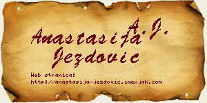 Anastasija Jezdović vizit kartica